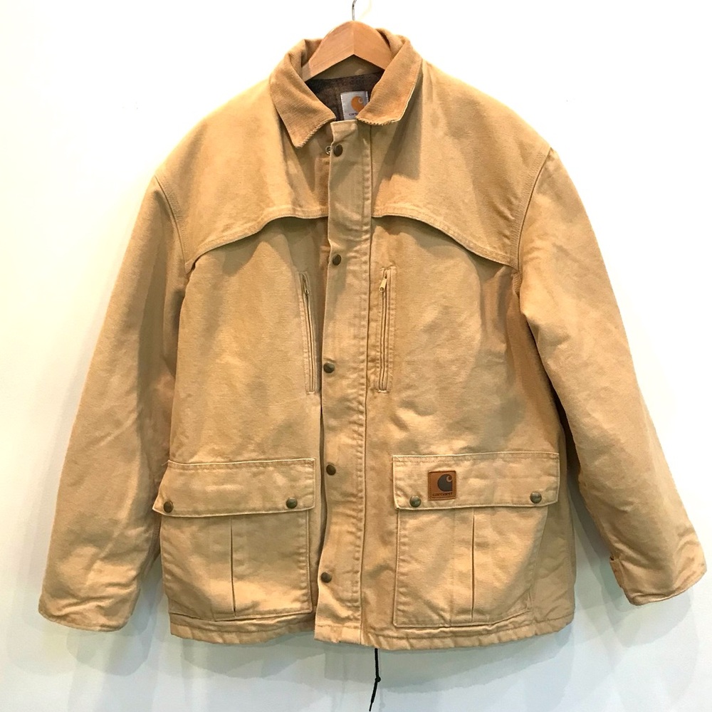 Vintage Carhartt Beige Lined Jacket (L/XL)